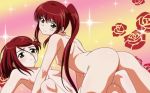 2girls all_fours arm arm_support arms art artist_request ass babe back bandaid bare_back bare_legs bare_shoulders between_legs blush breasts female flower frottage girl_on_top hair incest kissxsis long_hair looking_at_viewer looking_back lying multiple_girls nipples nude on_back ponytail red_hair rose shiny shiny_skin shy siblings sisters small_breasts smile sparkle suminoe_ako suminoe_riko twincest twins yellow_eyes yuri