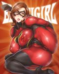 anus areola ass big_ass big_breasts bodysuit breasts brown_hair cameltoe elastigirl heels helen_parr high_heels legs_behind_head mask nipples nipples_through_clothes presenting skin_tight the_incredibles thick_thighs wide_hips yellow_eyes