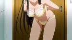 1girl animated animated_gif black_hair bra female gif kotegawa_yui long_hair panties solo to_love-ru to_love-ru_darkness underwear