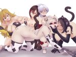 1girl 5girls all_fours anal_insertion angry_face animal_ears animal_print ass bell bell_collar big_breasts biting black_hair black_sclera blake_belladonna blonde_hair blue_eyes body_writing breast_grab breast_milk breast_squeeze breasts cat_tail chain choker collar cow_bell cow_girl cow_horns cow_print cow_print_elbow_gloves cow_print_thighhighs cuffs defeated elbow_gloves femdom femsub forced_kiss functionally_nude gloves groping high_resolution horns huge_breasts insertion lactation large_ass latex_gloves latex_thighhighs lezdom licking_lips lip_biting long_hair medium_breasts milk_squirt milking multicolored_hair multiple_doms multiple_girls nekomimi nopan nude nude_female prosthesis prosthetic_arm purple_eyes red_eyes red_hair reqqles restraints ruby_rose rwby salem_(rwby) shackled shackles short_hair silver_eyes stockings tail tally tongue tongue_out two-tone_hair very_long_hair weiss_schnee white_hair yang_xiao_long yellow_eyes yuri