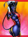 black_hair blue_skin dagravityman kurt_wagner long_hair marvel marvel_comics nightcrawler rule_63 tagme tail x-men yellow_eyes