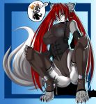 cameltoe claws dominatrix furry high_heels kira red_hair yg_(artist)