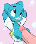  anthro areola big_breasts breasts cat clothed_sex clothing duo erection feline female furry hetero joelasko male mammal nicole_watterson paizuri penis sex smile the_amazing_world_of_gumball 