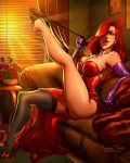 breasts disney jessica_rabbit single_shoe stockings tagme who_framed_roger_rabbit