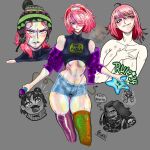  essievt fanart jojo_reference pink_hair vtuber 