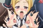  3_girls animated anime black_hair blonde_hair breasts brother_and_sister brown_hair censored cleavage cum cum_in_mouth cum_on_tongue ejaculation facial female foursome gif green_eyes hentai incest kamii_maki katekano_idol_sister multiple_girls nipples ooizumi_maina open_mouth purple_eyes pussy saliva school sex side_ponytail takano_ayaka tongue tongue_out triple_fellatio 