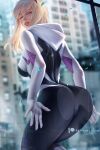  1girl against_glass ass ass_on_glass big_ass big_breasts comic_book_character female_only ghost_spider gwen_stacy hand_on_glass looking_at_viewer looking_back marvel marvel_comics olchas older older_female pussy_on_glass spider-gwen spider-man:_into_the_spider-verse spider-man_(series) young_adult young_adult_female young_adult_woman 