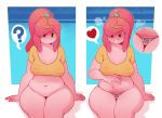 1girl adventure_time big_breasts breasts chubby long_hair looking_at_viewer multiple_views panties princess_bubblegum underwear