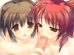 2girls amazuyu_tatsuki brown_eyes brown_hair censored disembodied_penis fellatio game_cg group_sex kousaka_tamaki mosaic_censoring multiple_girls oral penis red_eyes red_hair sex tamaki_kousaka threesome to_heart_2 to_heart_2_ad watching yuzuhara_konomi