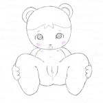  1girl animal_crossing bluebear_(animal_crossing) blushing m nintendo pussy spread_legs video_game_character video_game_franchise 