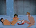 aladdin aladdin_(series) bondage bound crossover disney fetish gagged male male/male male_only peril prince_eric prince_phillip sleeping_beauty socks the_little_mermaid trap underwater yaoi