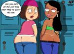ass family_guy gkg glasses hat meg_griffin pants_down roberta_tubbs thighs