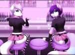 2boys alcohol anthro bar beverage canine clothed clothing crossdressing duo furry girly leggings legwear male male_only mammal panties re-sublimity-kun skirt underwear