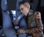 anal_fingering asari fellatio futanari gif intersex liara_t'soni mass_effect oral sex