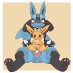  anthro balls blue_fur blush cum cum_in_pussy eevee furry furry_only gen_1_pokemon gen_4_pokemon lucario male/female penetration penis pokemon pu_sukebe pussy tears 