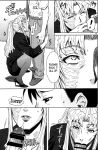  balalaika black_lagoon censored comic fellatio kissing kneel monochrome oral rokuro_okajima swallow 