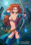 1girl bow_and_arrow brave disney female_only hairy jeff-mahadi merida nude_edit princess_merida pubic_hair red_pubic_hair stealthwolfy6000