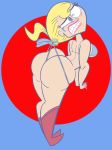 alien ass big_ass blonde_hair blue_eyes blue_panties boots bubble_butt codykins123 dc female flying funny lipstick panties_pull panties_pulling panties_up suit super_best_friends_forever supergirl wedgie wide_hips