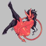 big_breasts breasts demon devil devil_girl hooves horns red_skin tail