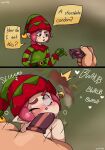  annie_(artist) anonymous brawl_stars cheek_bulge condom condom_wrapper fellatio irrumatio lil_helper_penny penny_(brawl_stars) supercell 