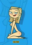  1girl blonde_hair breasts female green_eyes lipstick nipples nude pussy samey smile solo total_drama_island vaultman 