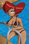  2014 anthro areola big_breasts bikini blue_eyes breasts canine clothing disney ear_piercing erect_nipples female furry goof_troop goofy hair mammal milf milf nipples parent peg_pete piercing pool pussy red_hair scificat short_hair solo swimsuit thick_thighs tylersdad voluptuous water wet wide_hips 