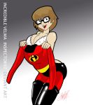  bra cosplay crossover disney elastigirl elastigirl_(cosplay) glasses inspector97 scooby-doo tagme the_incredibles velma_dinkley 