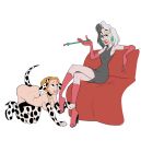  101_dalmatians anita_radcliffe cruella_de_vil dabunnox disney tagme white_background 