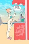  big_penis casual_nudity flaccid_penis futanari futanari hanging_penis light-skinned_futanari pearl_(steven_universe) public_nudity standing steven_universe text yellowjackinit 