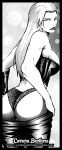 1girl big_breasts black_and_white carrerabrothers devil_may_cry female_focus long_hair monochrome pinup solo_female solo_focus tagme trish_(devil_may_cry)