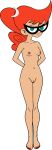 hands_behind_back johnny_test mary_test nude standing