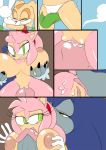 2015 amy_rose anal anthro anus areola big_breasts breasts cloudz comic cream_the_rabbit english_text erect_nipples erection female furry hedgehog huge_breasts lagomorph male mammal nipples nude oral paizuri penis pussy rabbit rimming sega sex sonic_(series) sonic_the_hedgehog sonic_the_werehog tentacle text werehog