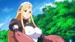 animated animated_gif big_breasts blonde_hair bounce bouncing_breasts breasts elf gif green_eyes large_breasts long_hair lost_worlds lowres maid nipples pointy_ears queen's_blade queen's_blade_rebellion robot robot_girl shirt_rip vante wardrobe_malfunction