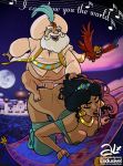  aladdin_(series) arab black_hair closed_eyes disney doggy_position father_&amp;_daughter father_and_daughter fuckit_(artist) hair hair_pull iago incest magic_carpet nipple_slip open_mouth parrot princess_jasmine the_sultan top-down_bottom-up 