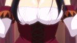 aneimo animated animated_gif big_breasts black_hair bouncing_breasts breasts flashing gif long_hair nipples shirakawa_saori undressing