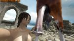 beast beastiality big breasts game horse huge lara_croft monster penis rule34 tomb_raider zoo