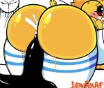  ambiguous_penetration blue_striped_legwear cum cum_on_body cumming emoji emoji_(race) fat_ass huge_ass jjoyplus katy_(jjoyplus) large_ass striped_legwear striped_thighhighs tagme thick_ass 