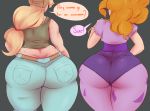 applejack big_ass blonde_hair cowboy_hat freckles huge_ass jeans leggings leotard my_little_pony sundown tanktop