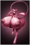 anthro anthrofied areola ass big_ass blue_eyes breasts female fur huge_breasts hyper hyper_breasts mew neodokuro nintendo nipples pokemon solo teeth video_games voluptuous wide_hips