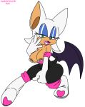 2015 anthro areola bat big_breasts breasts cleavage clothed clothing female habbodude looking_at_viewer mammal nipple_slip rav ravnic rouge_the_bat sega smile sonic_(series)