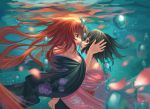 2girls akizuki_maria art babe catwyz female hair multiple_girls shin_sekai_yori underwater watanabe_saki water yuri