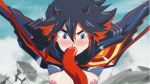  animated animated_gif areolae blush breasts clothes fellatio female game gif hair kill_la_kill nipples oral tentacles zone ztv 