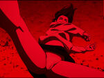 ayase_momo closed_eyes dandadan edit medium_hair nekom14 no_panties pussy screencap spread_legs upskirt