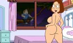 bedroom big_ass big_breasts brother_and_sister chris_griffin family_guy meg_griffin nude peeping spying tree