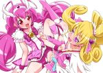 2girls aida_mana cure_happy cure_heart dokidoki!_precure hoshizora_miyuki mana_aida miyuki_hoshizora precure pretty_cure smile_precure! yuri