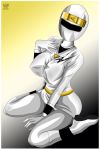 1_girl 1girl huge_breasts ninja_sentai_kakuranger ninja_white queen-vegeta69 sexy_pose solo super_sentai