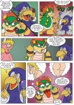  blonde_hair bowser comic glasses kamek nintendo peach&#039;s_tail_of_escape phone princess_peach super_mario_bros. 