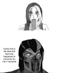 artist_request bi_han black_and_white_hair couple dialogue funny funny_dialogue good_end happy_end happy_ending midway monochrome mortal_kombat mortal_kombat_1_(2023) mortal_kombat_4 ninja noob_saibot oral oral_penetration oral_sex sareena sub-zero text white_background