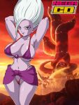 bikini bikini_bottom bikini_top demon_girl demon_realm dr_arinsu dragon_ball dragon_ball_daima first_porn_of_character megacd negacd pink_skin pinup purple_eyes skirt white_hair