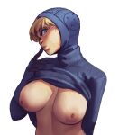  1girl apex_legends blonde_hair breasts breasts_out female_only freckles freckles_on_breasts inkershike inverted_nipples lichtenberg_figure nipples scar wattson_(apex_legends) 